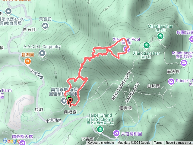 面天大橫斷、天橫上稜、糞箕湖古道、向天池山、糞箕湖東稜線預覽圖