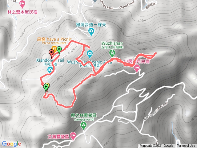 五指連峰+一線天