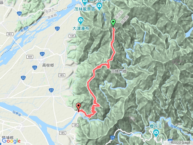 尾寮登山口至沙溪林道機車路線20200203