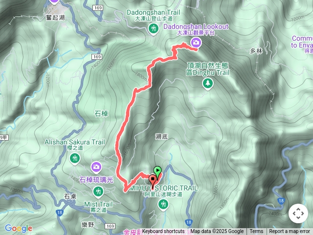 頂湖三連峰（樂野山、霹靂山、大凍山）