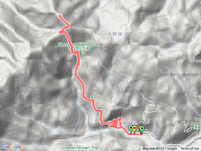 五峰旗風景區平面停車場-聖母山莊(聖母峰)-三角崙山東南峰-三角崙山