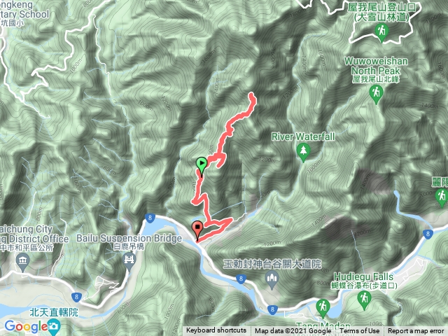 橫白縱走1631峰下南一段