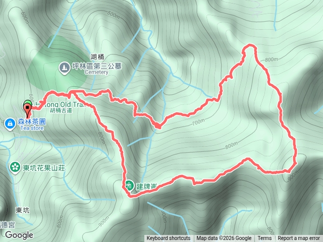 乾元宮、建牌崙、胡桶古道、梳妝頂、梳妝樓