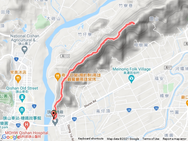 旗靈縱走單線往返(旗尾山1號登山口-靈山三角點)