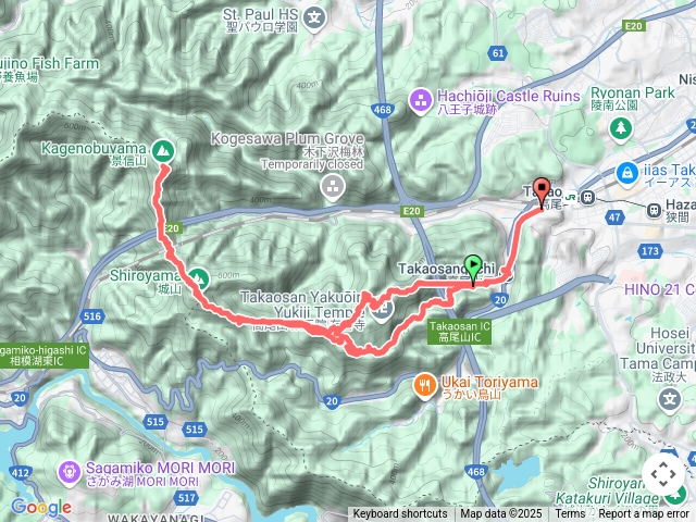 20250508日本三刷/八王子高尾山健行：6號路線-5號路線-ㄧ丁平-小仏城山-景信山-折返-高尾山、4號路線、登山纜車（獨行）