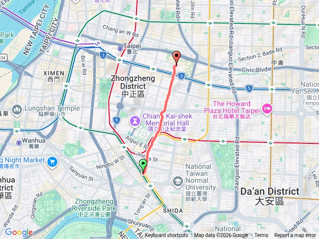 杭州南路二段(羅斯福路二段)北路(北平東路)