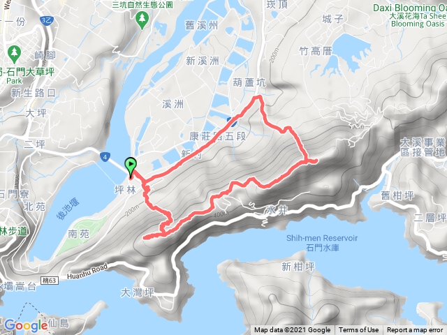 新溪洲山連走溪洲山下康莊路五段O形，賞血藤花
