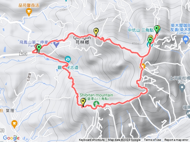 觀日古道-飛鳳山，中坑山三角點