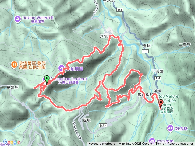 溪頭四秀-大崙頭山-大石公-竹崙志騰步道(2025-10-26)預覽圖