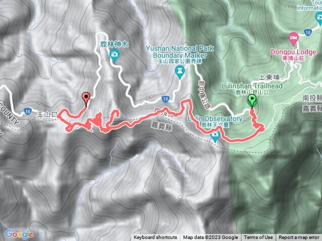 鹿林登山口→玉山林道→石山