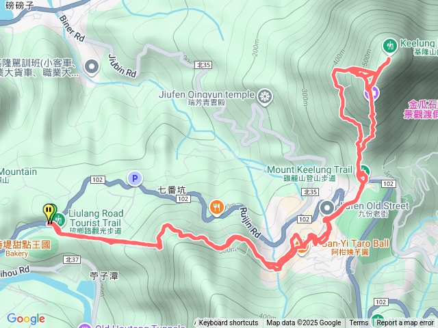 琉瑯路-九份-基隆山來回