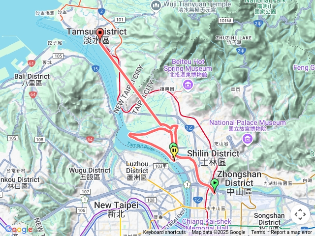 20250407自行車圓山-社子島-淡水