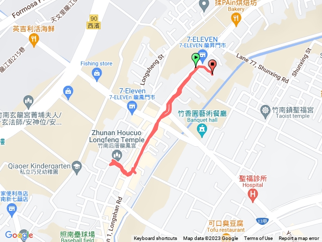 竹南舅家-竹南龍鳳宮-參拜後原路折返