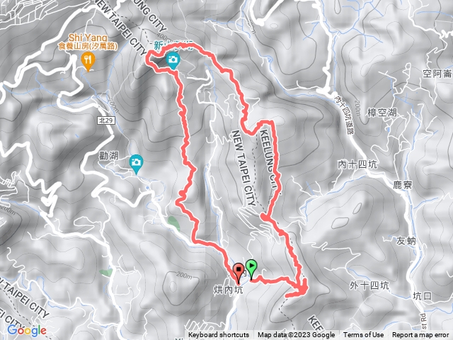 新山+夢湖+刣狗寮山+圍貓尖+十四坑山