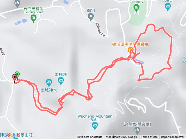 石門路70號登山口-直上山中湖-繞湖一大圈回到山中湖-原路折返回70號登山口