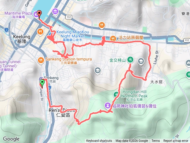 三坑_紅淡山_紅淡山北峰_金交椅山_石硬港山_基隆車站預覽圖