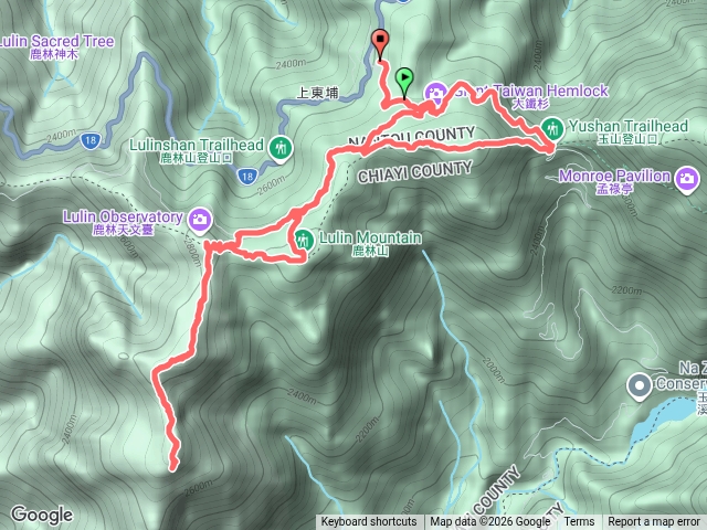 麟趾山、鹿林山、鹿林前山、真鹿林山、石水山