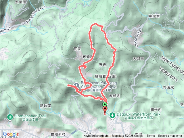 龍船岩-開眼山-白石湖山-碧山內湖三尖