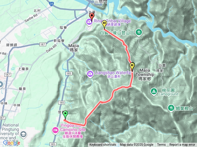 笠頂山真笠山白賓山縱走