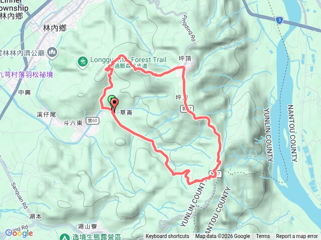 龍過脈步道遊（土地公坑段至觀景台，建議勿離開林道，該木棧道年久失修，部分毀損嚴重，路徑不明險。慎入慎預覽圖