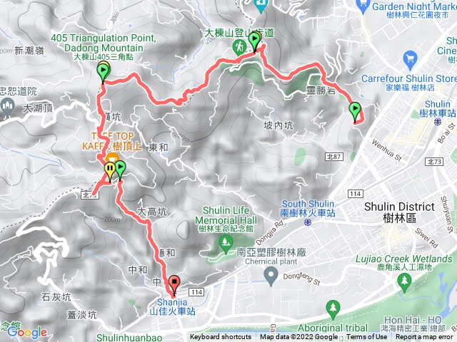 樹林大同山→大棟山→山佳車站