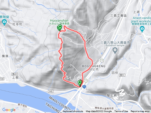 火炎山O型登山步道