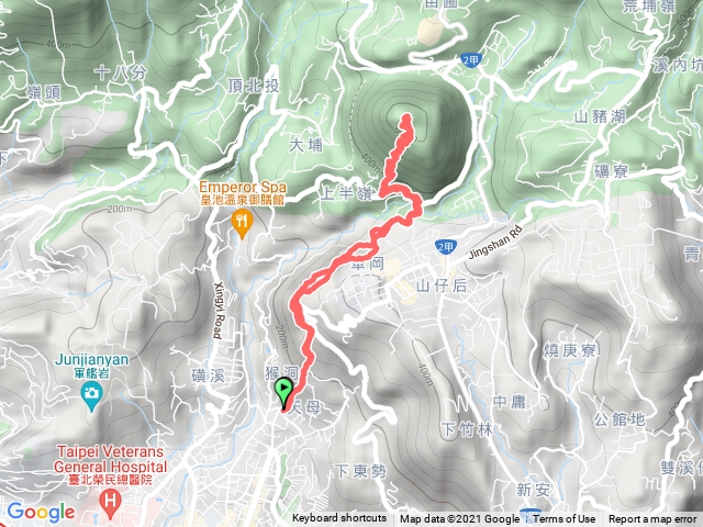 天母古道接紗帽山來回9km