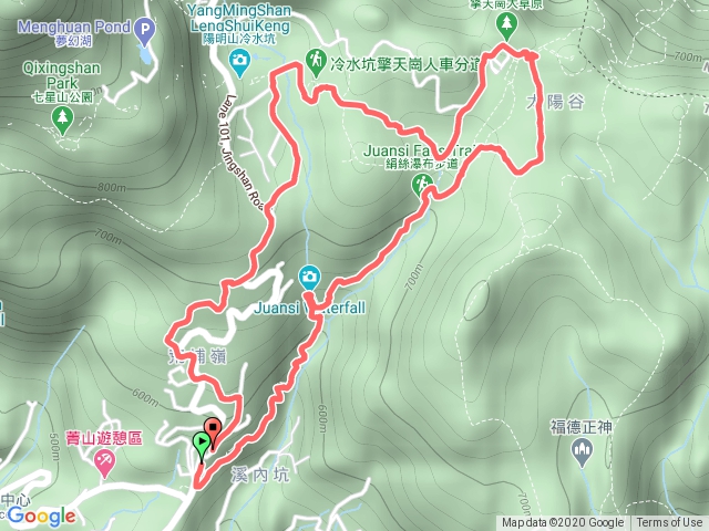菁山 絹絲瀑布 擎天崗 冷水坑 O型精華