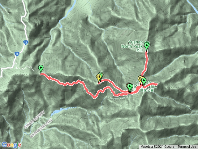 玉山 西峰 主峰 東峰