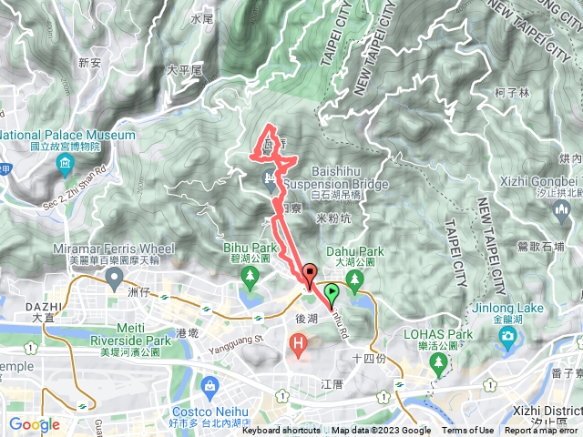 2023.08.10大崙頭山乘風堡，大崙頭山北段，甜水鴛鴦湖