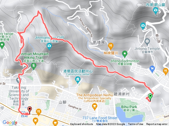 內湖八連山峰縱走