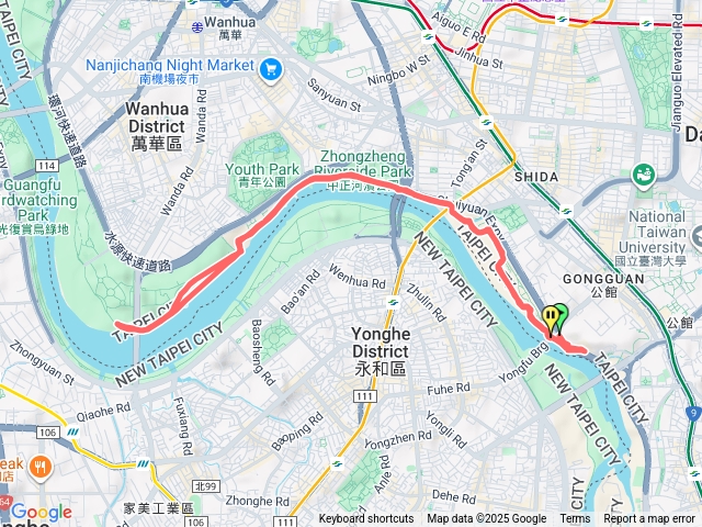 公館永福橋-萬華華中橋來回預覽圖