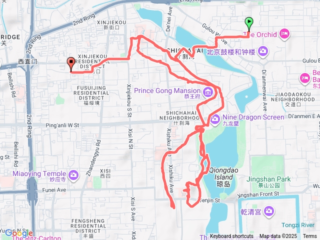 北京西海、後海、前海、中海、北海、白塔寺