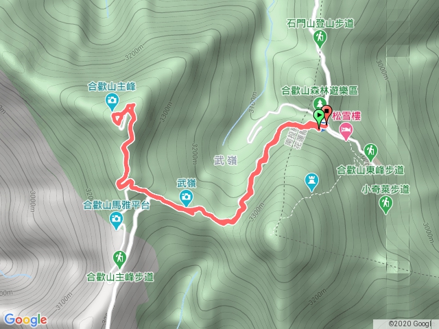 2020-05-14 南投仁愛鄉松雪樓上合歡主峰
