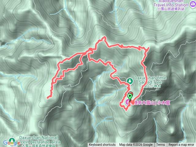 22、24、26船型（2274）、2432、鞍馬山（2666）及小雪山神木步道預覽圖