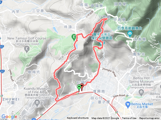 忠義山、小坪頂山、貴子坑O型