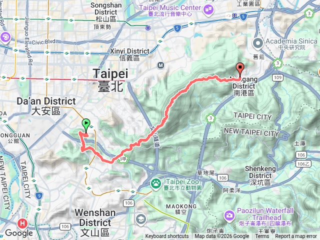 2026臺北大縱走臺北大縱走第六段：中華科技大學至捷運麟光站202609161443預覽圖