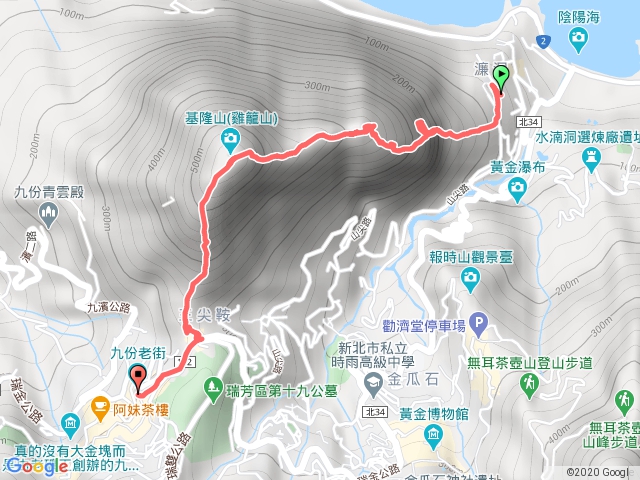 濂洞國小雷霆峰基隆山九份老街