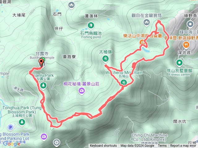 甘露寺、天上山、五城山、文筆山、太極嶺小0型縱走預覽圖