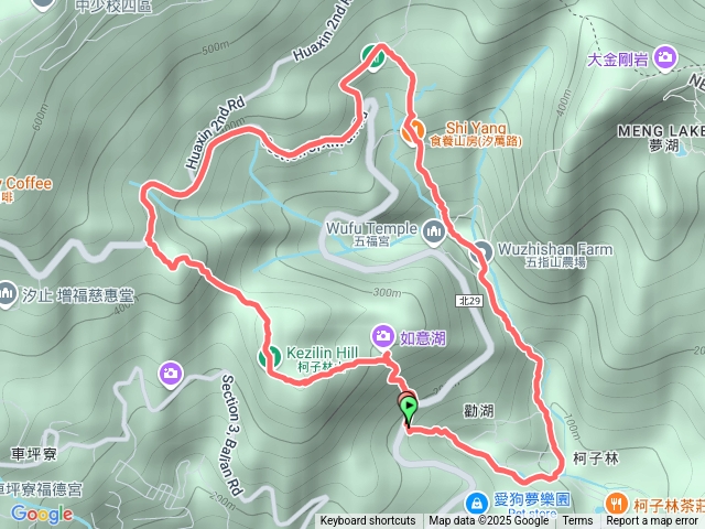 柯子林保甲路-五指山古道-火燒坪山-柯子林山-金明山-如意湖O形
