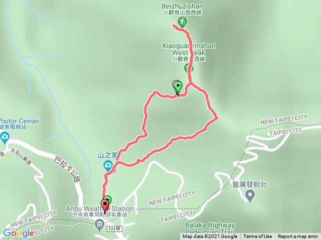 小觀音山西峰（O型路線）