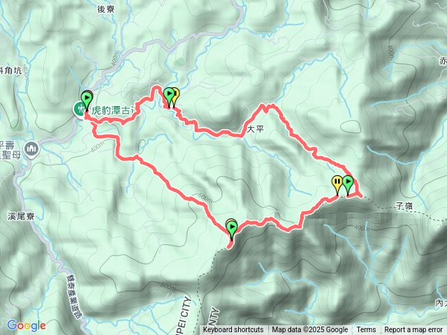 虎豹潭古道、橫山、三方向山、三方向山古道、大平山腰古道、樓仔厝古道O型