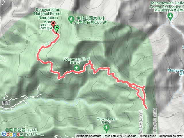 東眼山出發-東滿步道-拉卡山-東眼山