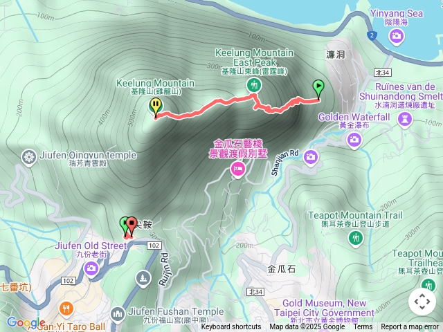 濂洞國小上基隆山東峰—基隆山主峰階梯下山