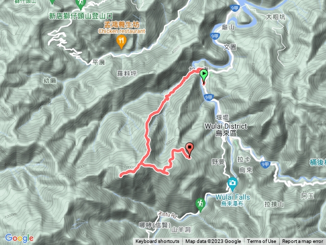 紅河谷上烏來三山 出 給樹營地