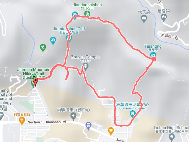 金面山O形（136巷進，68巷出）