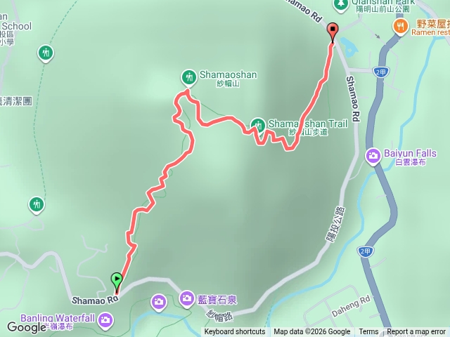 大埔登山口-紗帽山-陽明湖登山口預覽圖
