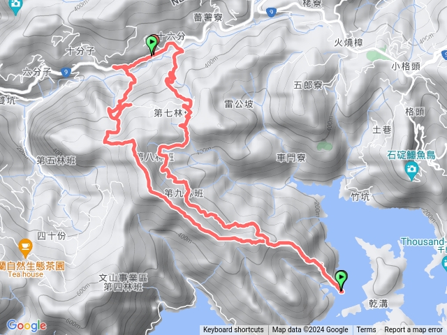 不好走,慎入：中嶺山-鷺鷥潭山-車閂寮九股山-翡翠水庫環走預覽圖