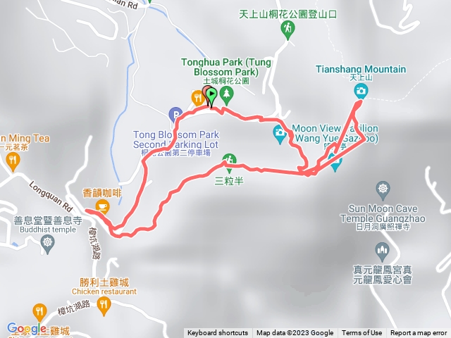 桐花公園.天上山.三粒半.環形路線
