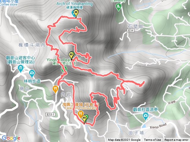 觀音山（鷹仔尖-潮音洞-占山-潮音-盤絲-尖山-駱駝-硬漢嶺-北橫古道